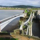 Conwy in Nord-Wales -  3 Brücken parallel