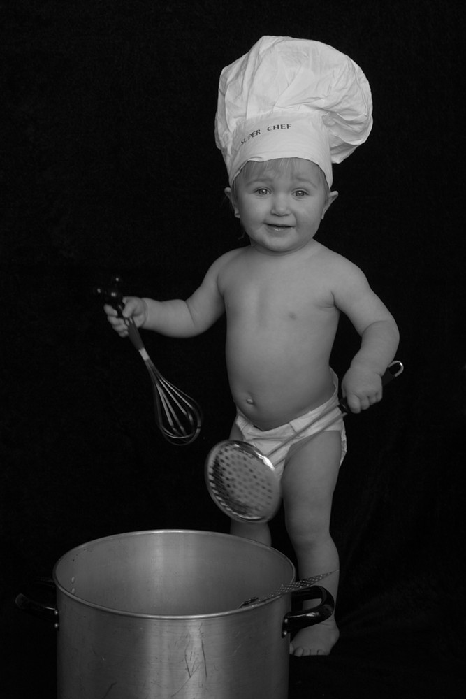 cooking little boy