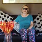 Cool woman between cool pillows in Montagu