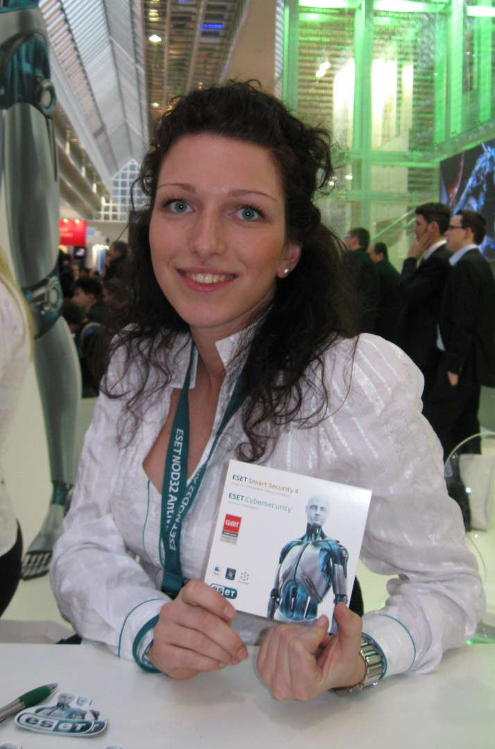 Cooles CeBIT Promotion Girl