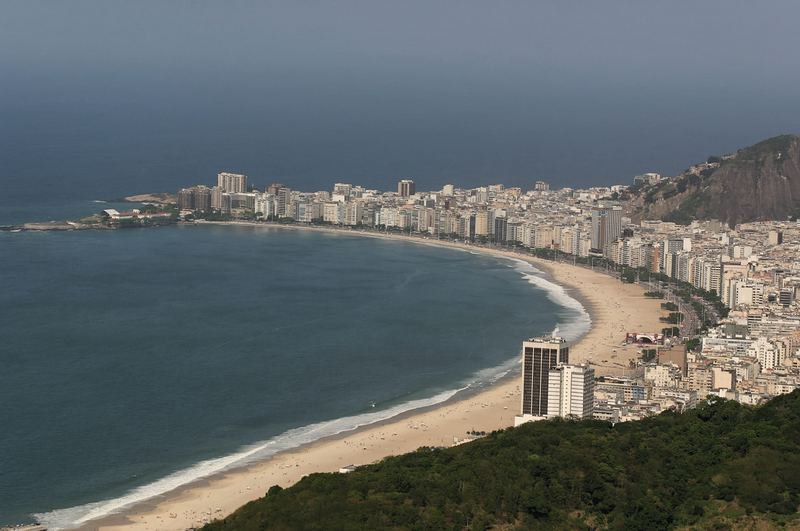 Copacabana in ihrer ganzen Länge