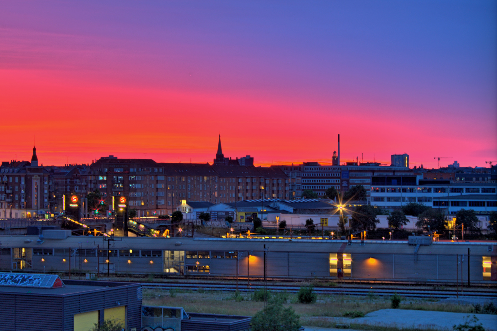 Copenhagen at night from the hotelroom 2