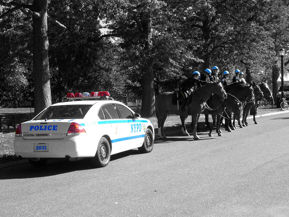 Cops im Flushing Meadows Corona Park