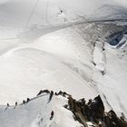 Cordées au départ de l'aiguille du midi