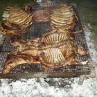 cordero y costillares de novillito a la parrilla . Argentina