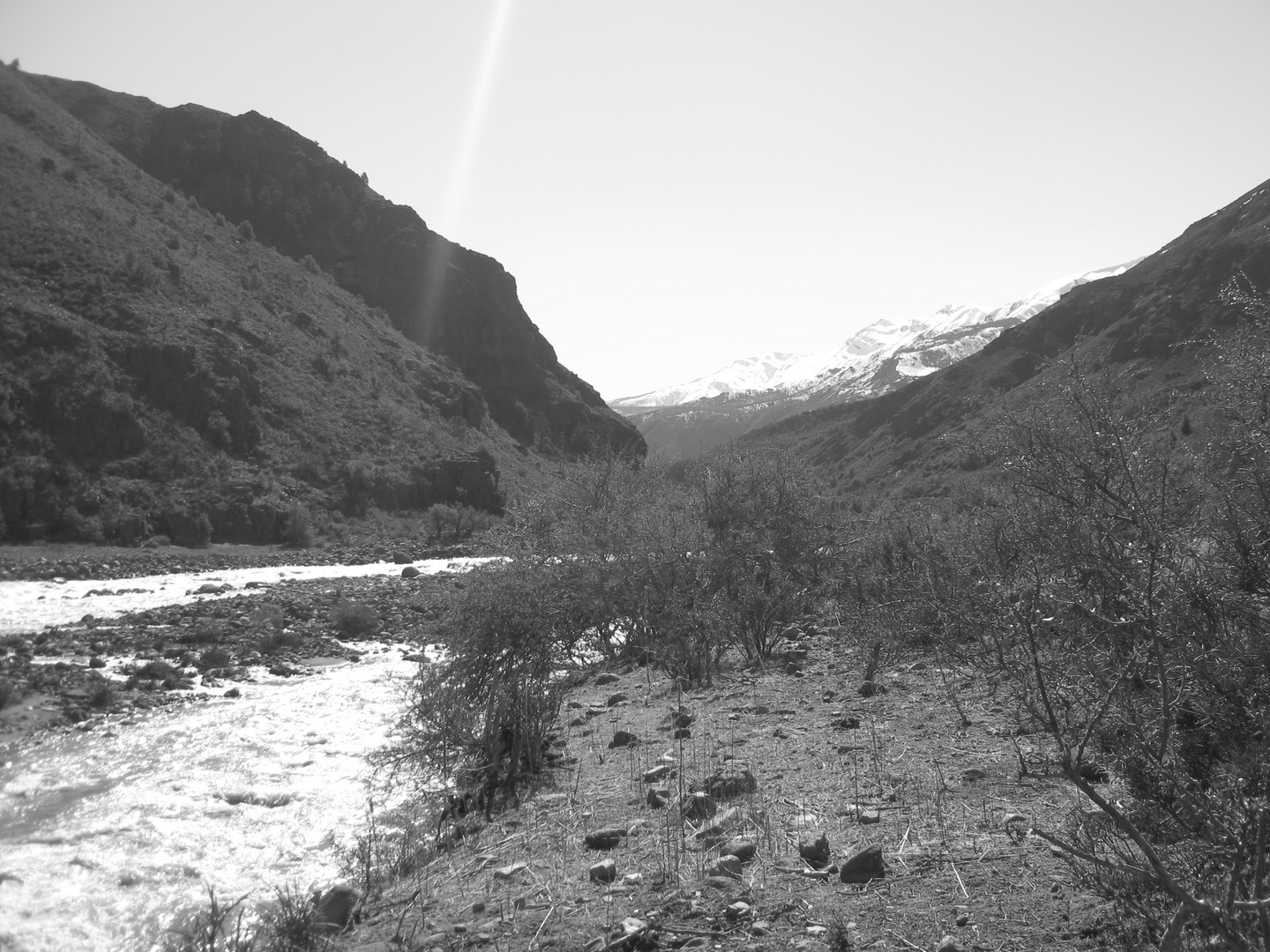 Cordillera d elos Andes en Blanco y Negro