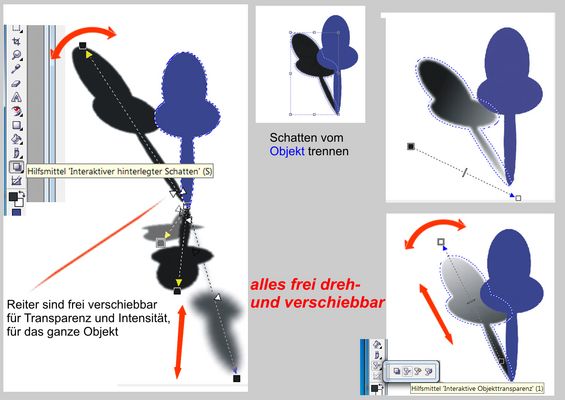 Corel Draw - Schattenlegung
