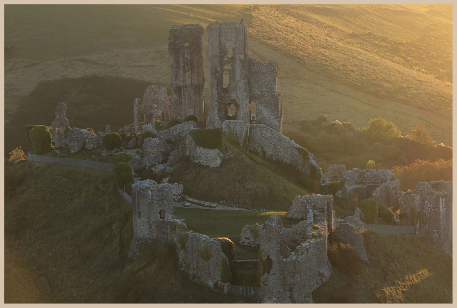 corfe castle early morning