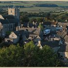 corfe castle village from east hill