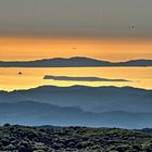 CORFOU, vue du Mont PANTOKRATOR vers l'île de MATHRAKI