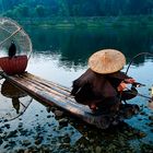 Cormorant fisherman at dawn