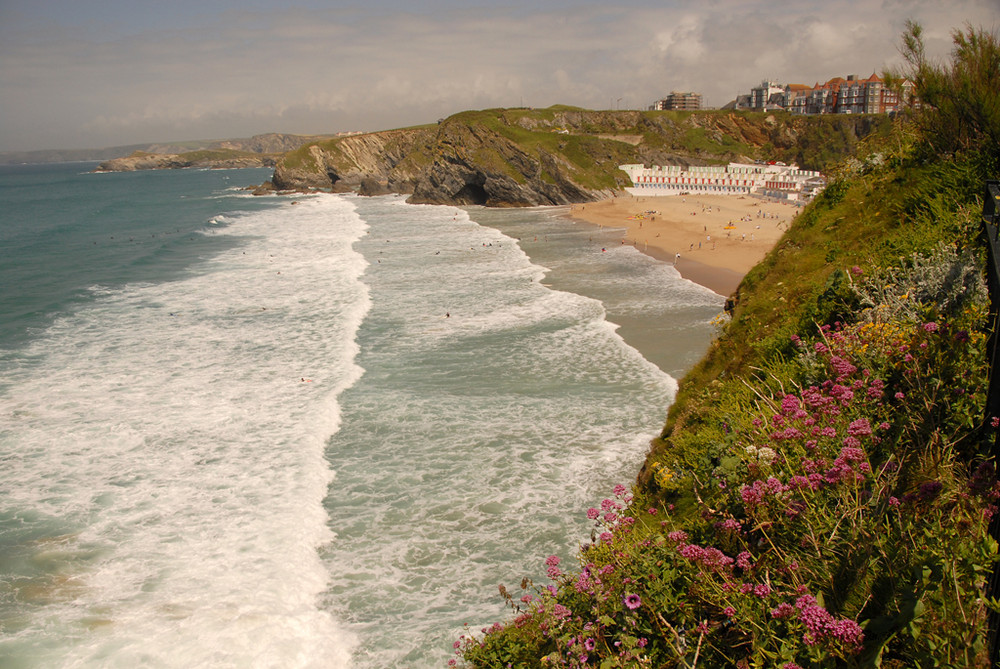 Cornwall, Blick in eine Bucht von Newquay