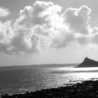 Cornwall -- St. Michael's Mount (schwarz-weiß)