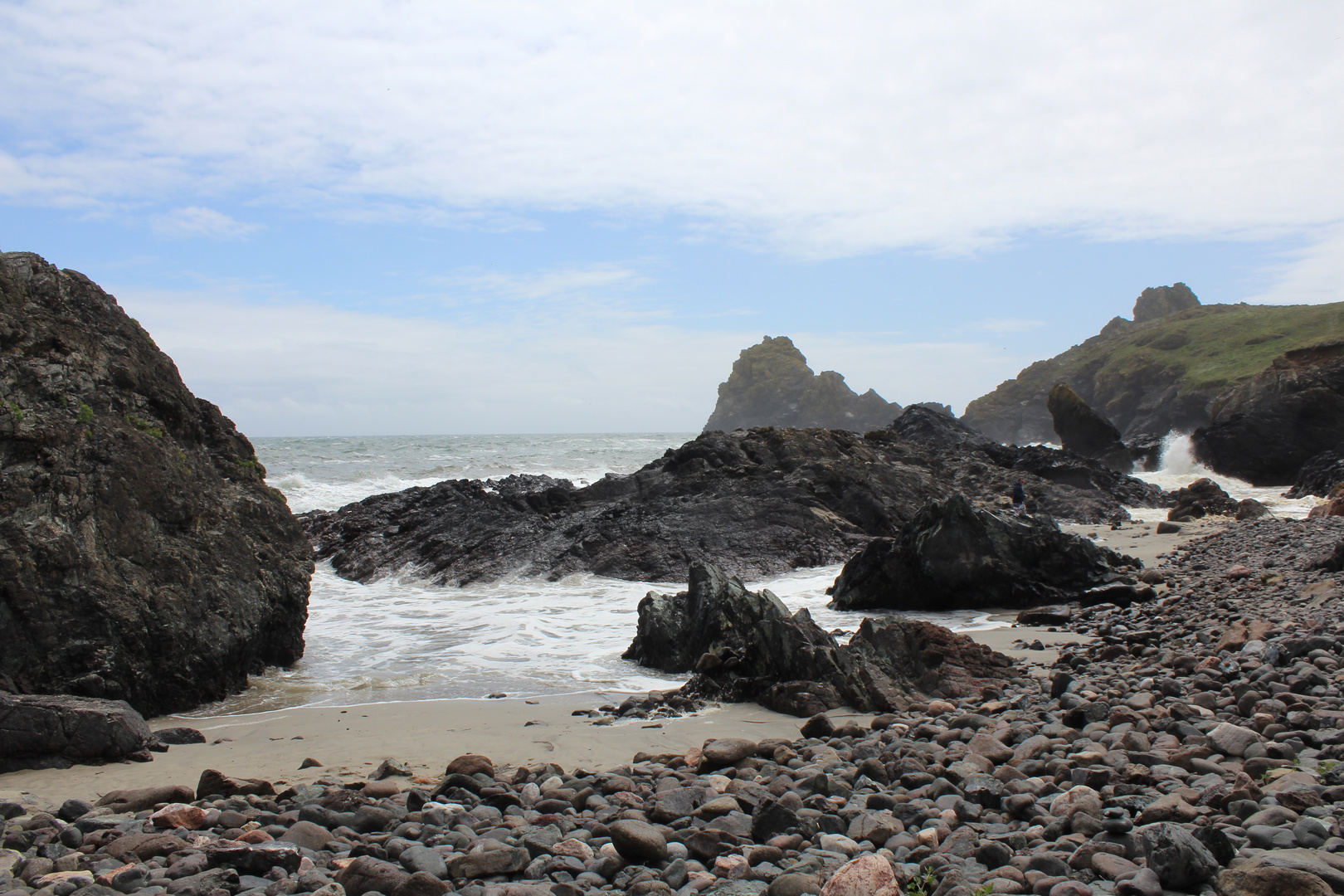 Cornwalls Küste nahe Newquay mal nicht bei nur Sonnenschein