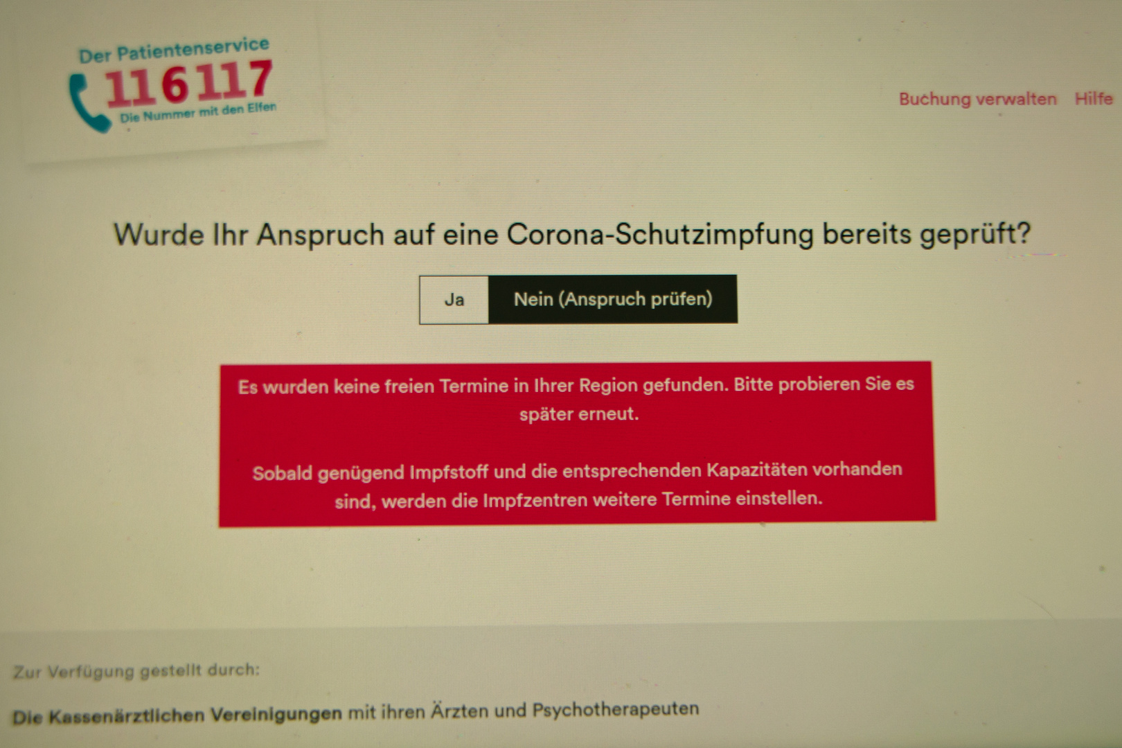 Corona-Impftermin, herzlichen Dank an alle Helfer