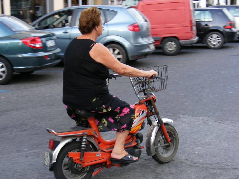 correndo per le vie del centro