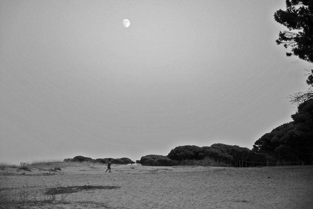 correndo sotto la luna