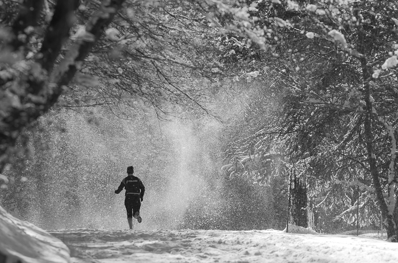 Correndo sotto la neve