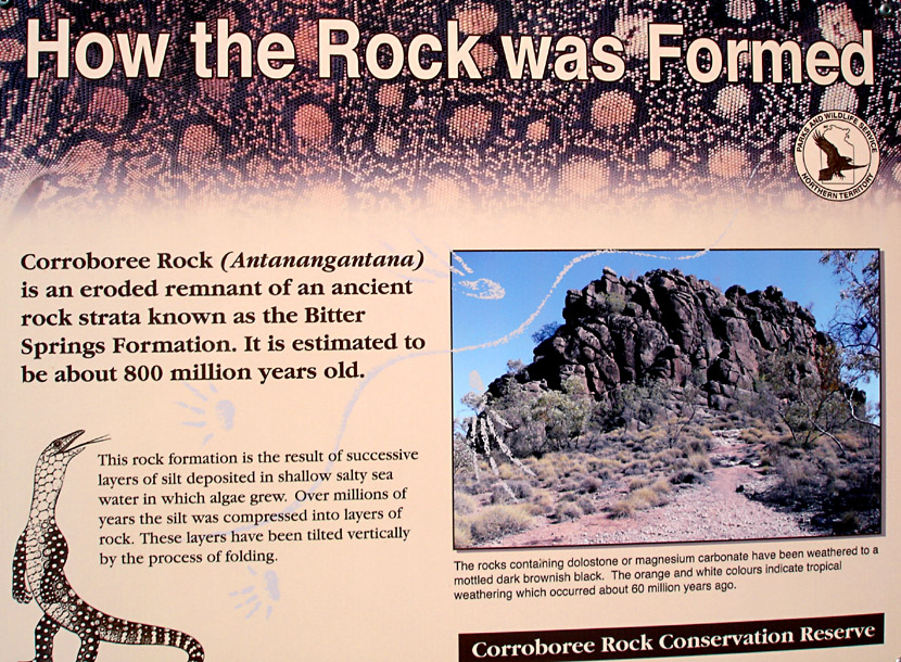 Corroboree Rock, Infotafel 2