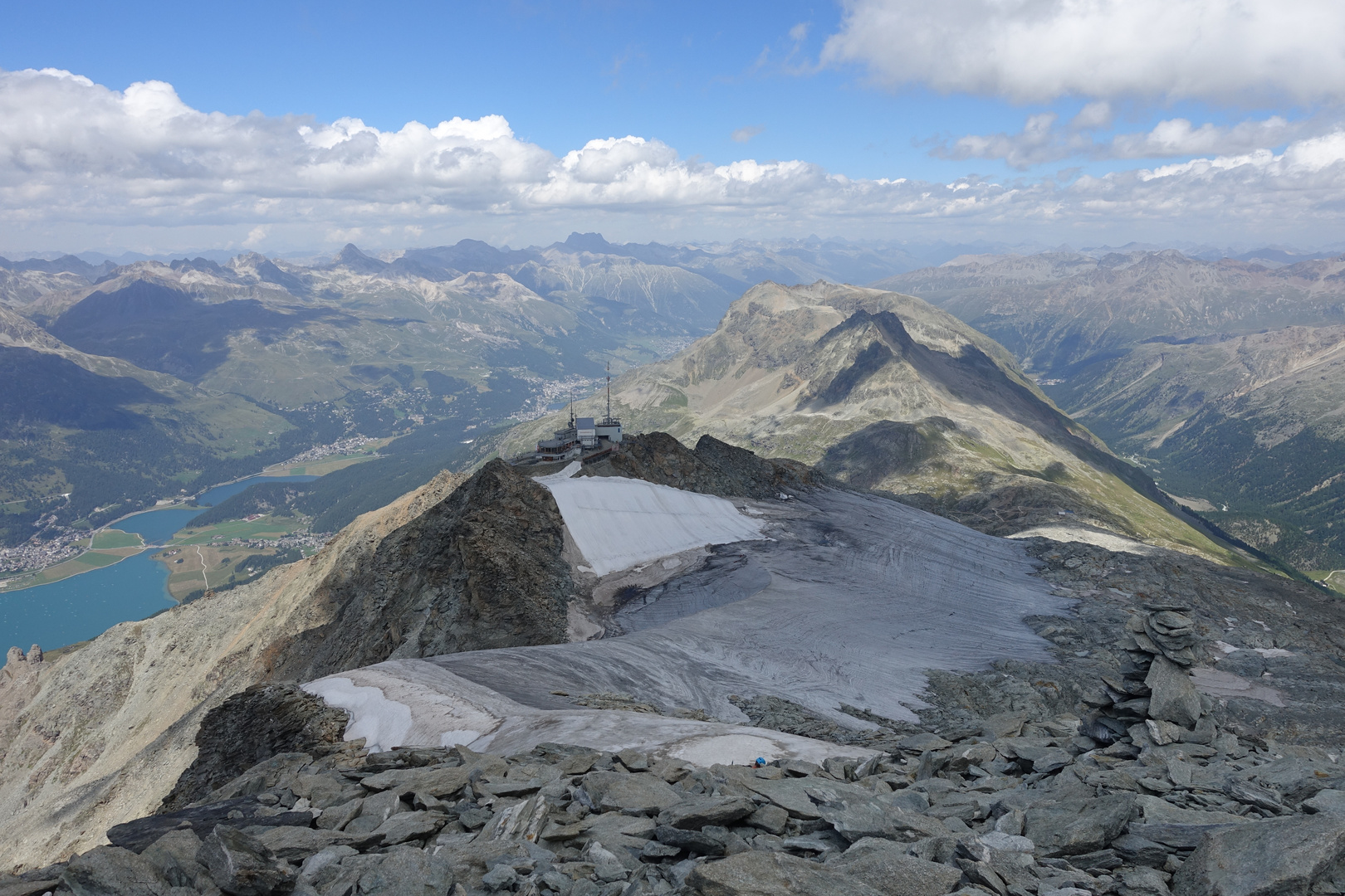 Corvatschgletscher 2017 vom Gipfel