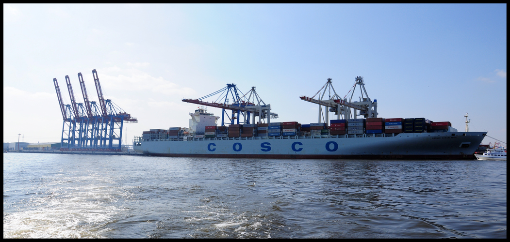 Cosco im Containerhafen Tollerort