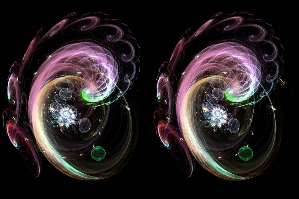 Cosmic Object N° 2 - 3D Fractal ( stereoscopic)