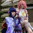 cosplay im japanischen Garten 