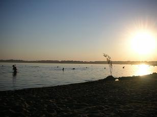 Cospudener See bei Sonnenuntergang