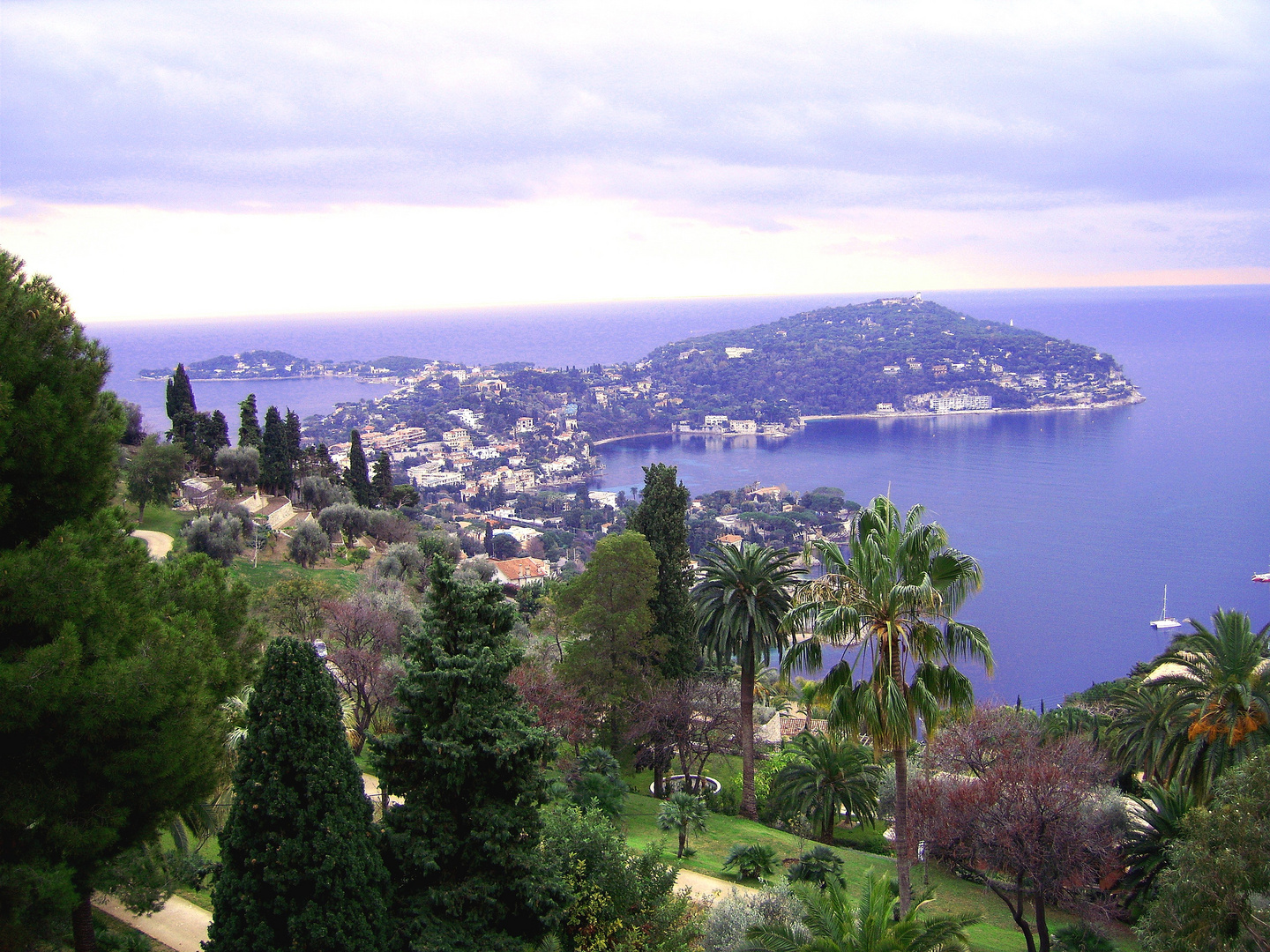 costa azzurra: vista panoramica su Cap Ferrat provenendo da Nizza