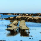 Cote à cote au bord de l'eau