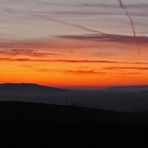 Cottaer Spitzberg und Hoher Schneeberg heute morgen vor Sonnenaufgang...