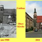 Cottbus: Blick von der Gertraudtenstraße auf die Oberkirche