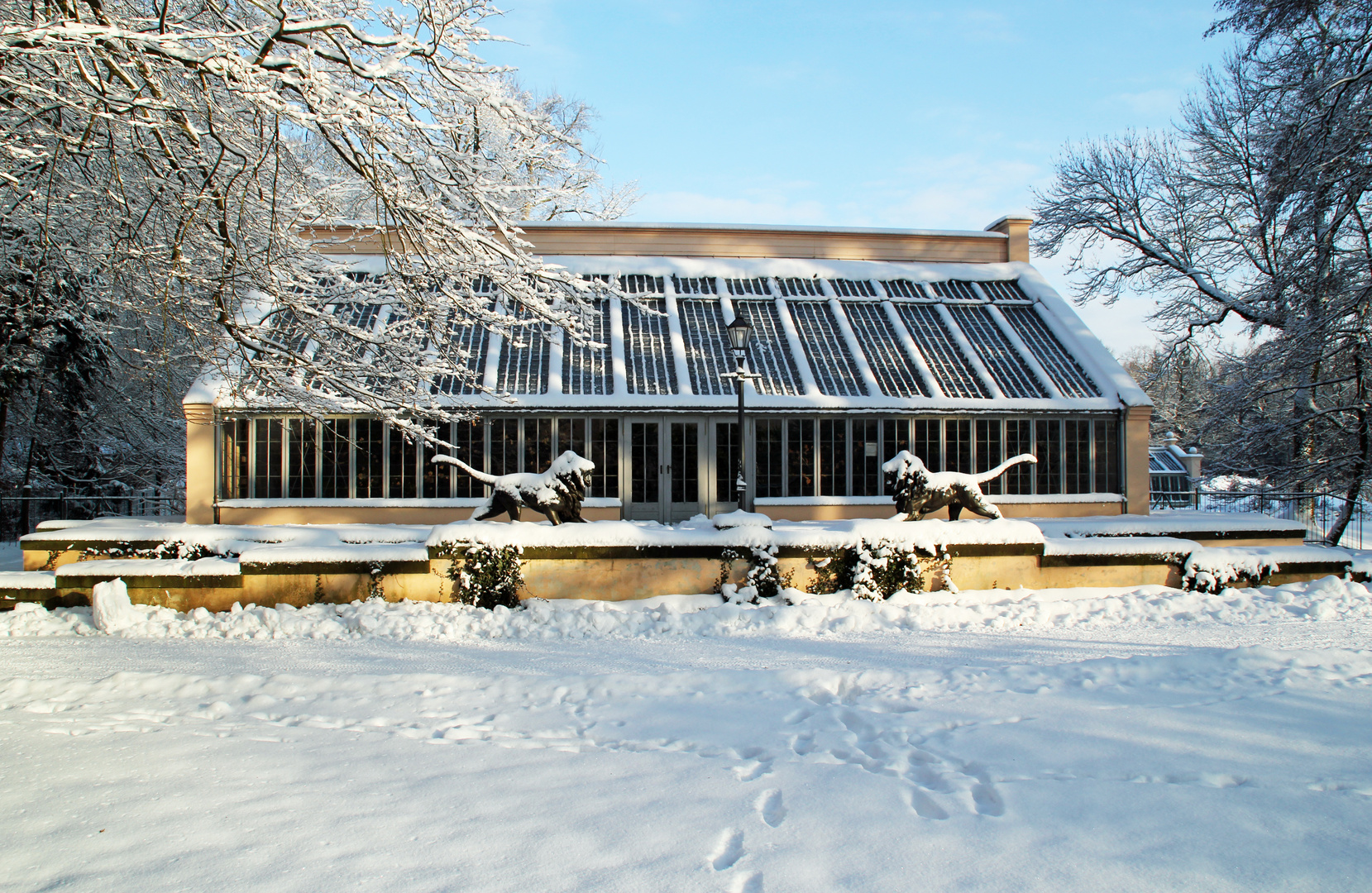 Cottbus, Branitzer Park: Die fürstliche Gärtnerei im Winter