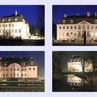 Cottbus: Das Branitzer Schloss bei Nacht