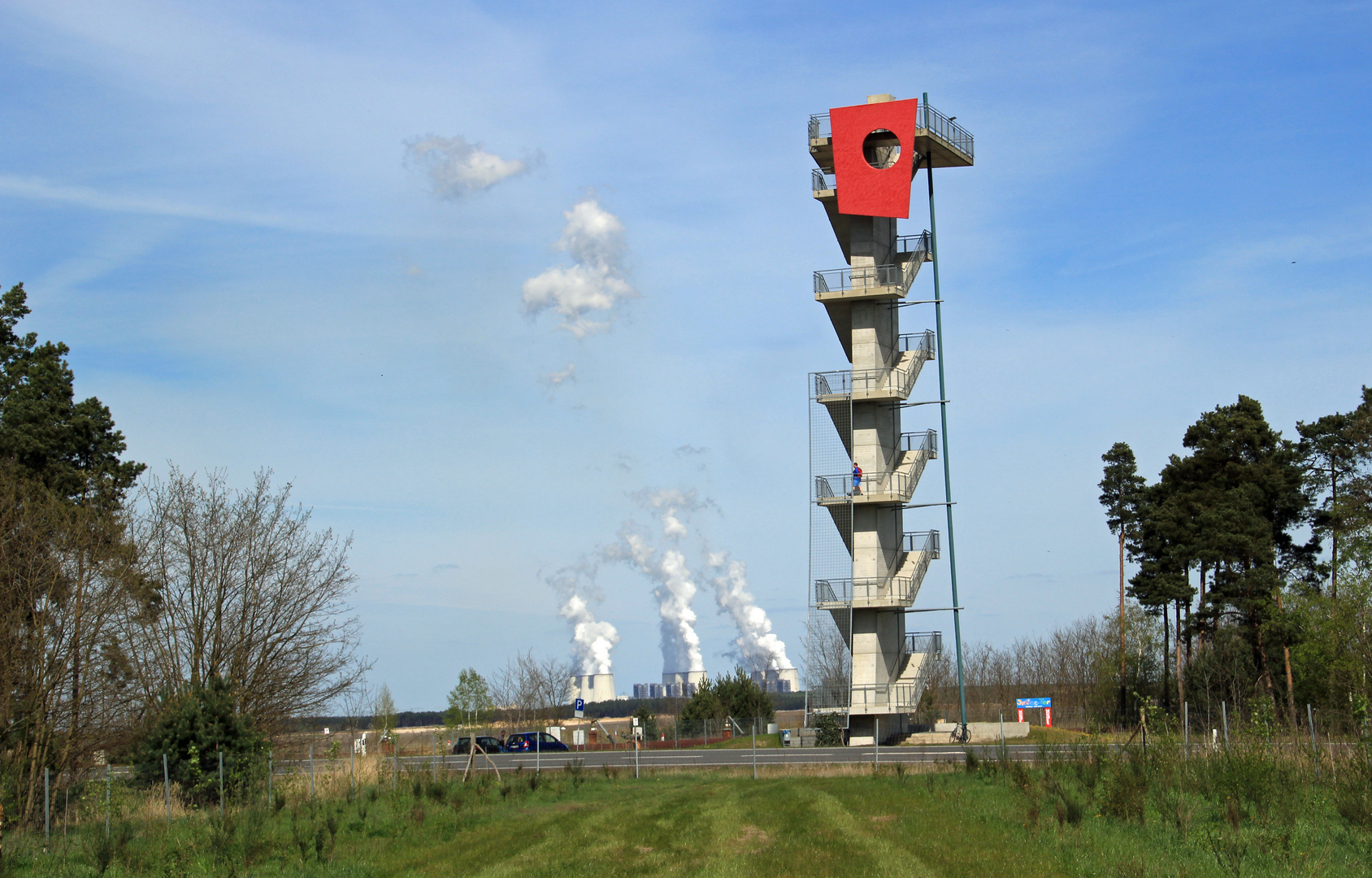 Cottbus: Der Aussichtsturm am zukünftigen Ostsee