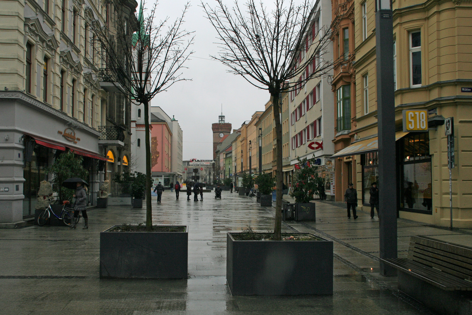 Cottbus: Der heutige Morgen in der Fußgängerzone