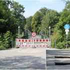 Cottbus: Die gesperrte Brücke über die Spree 