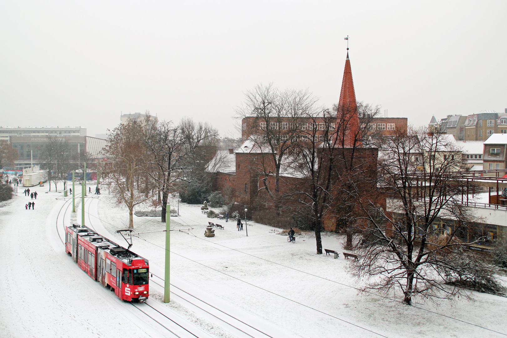 Cottbus: Die Stadtpromenade am heutigen Nachmittag.