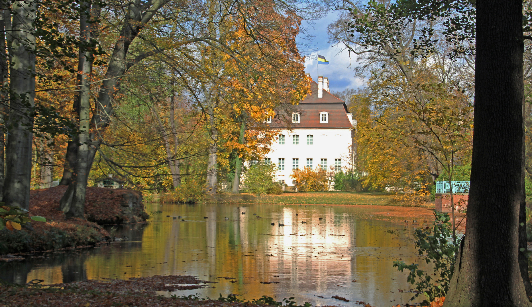 Cottbus: Die Südseite des Schlosses Branitz