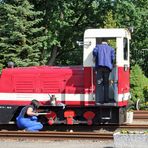 Cottbus, Parkeisenbahn: Wer gut schmärt, der gut fährt!