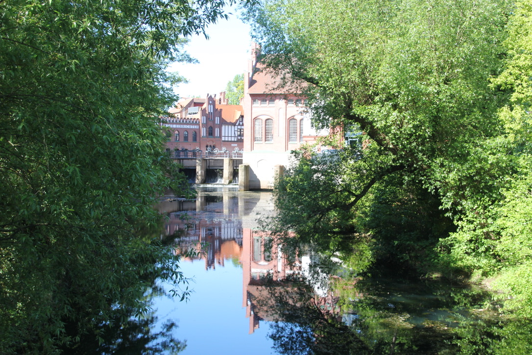 Cottbus: Spiegelung im Mühlgraben