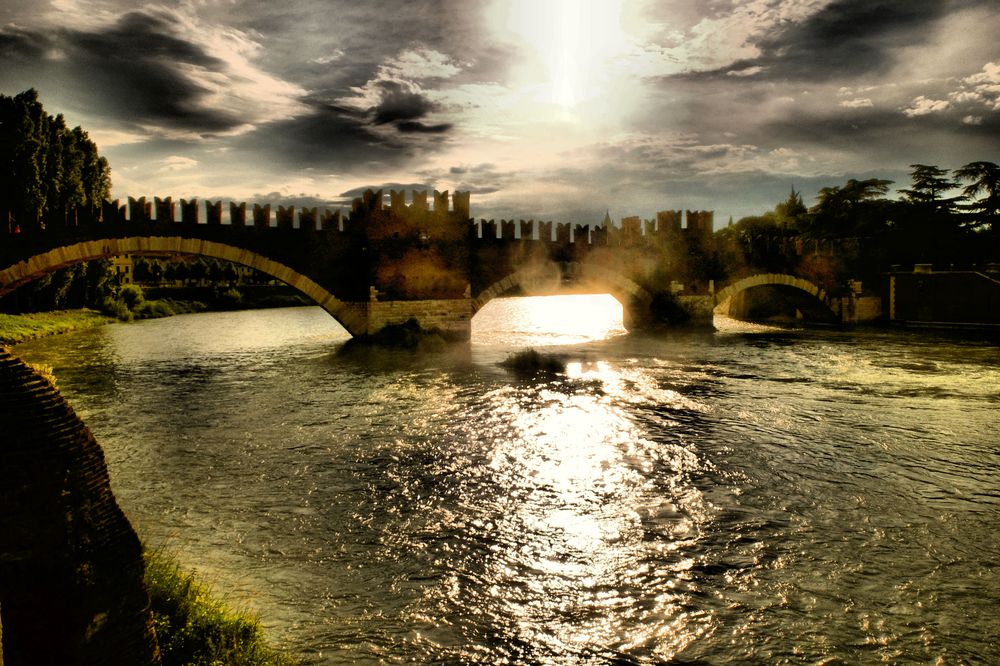 Couchant sur l'Adige