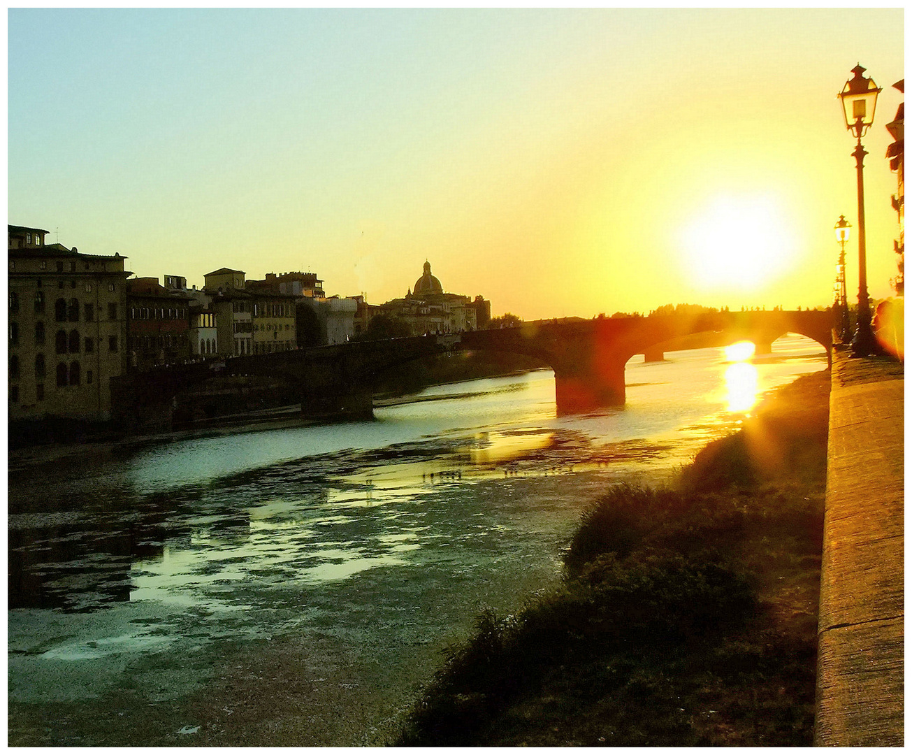 Couchant sur l'Arno