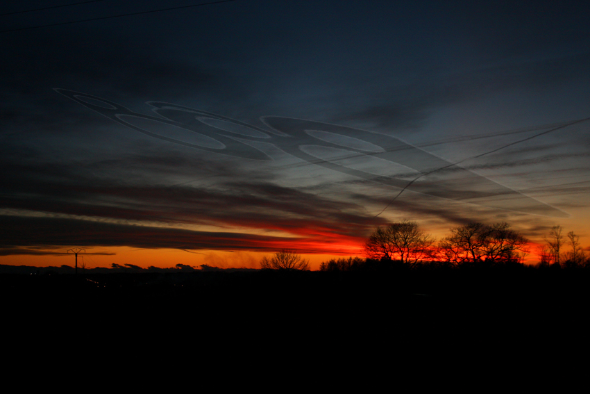 couché de soleil à la campagne