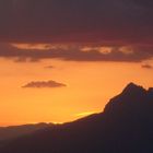 Couché De soleil Au bord de la montage