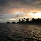 couché de soleil au Maldives