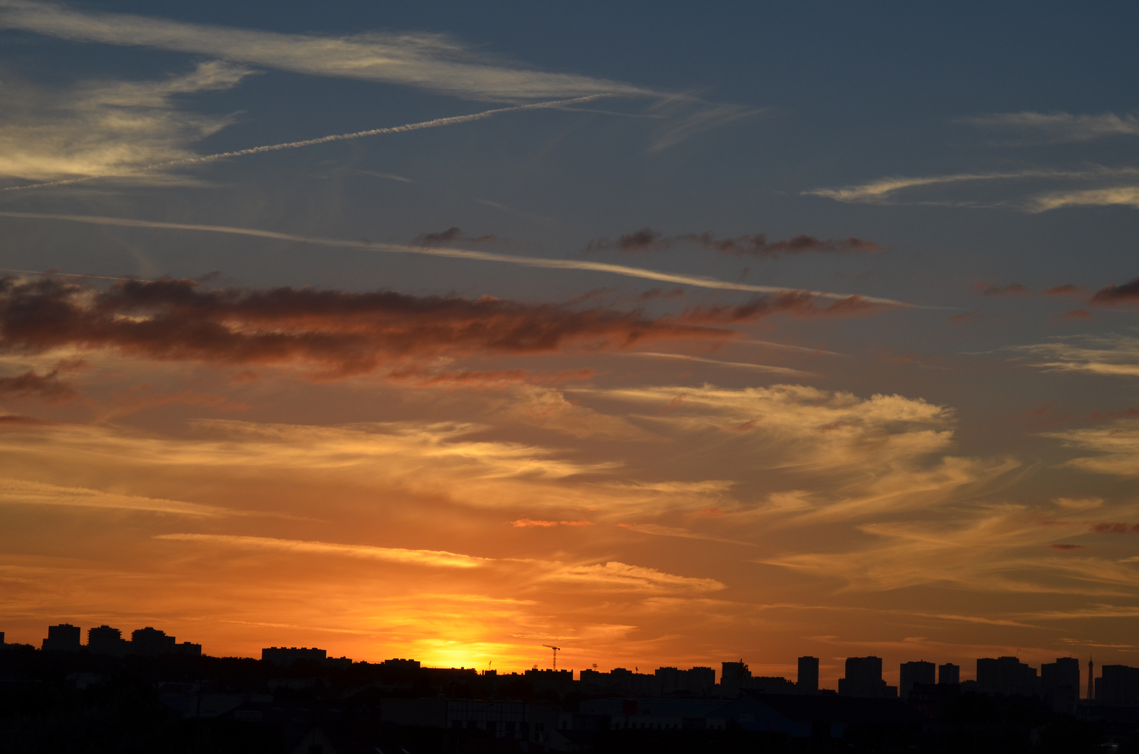 Couché de soleil citadin