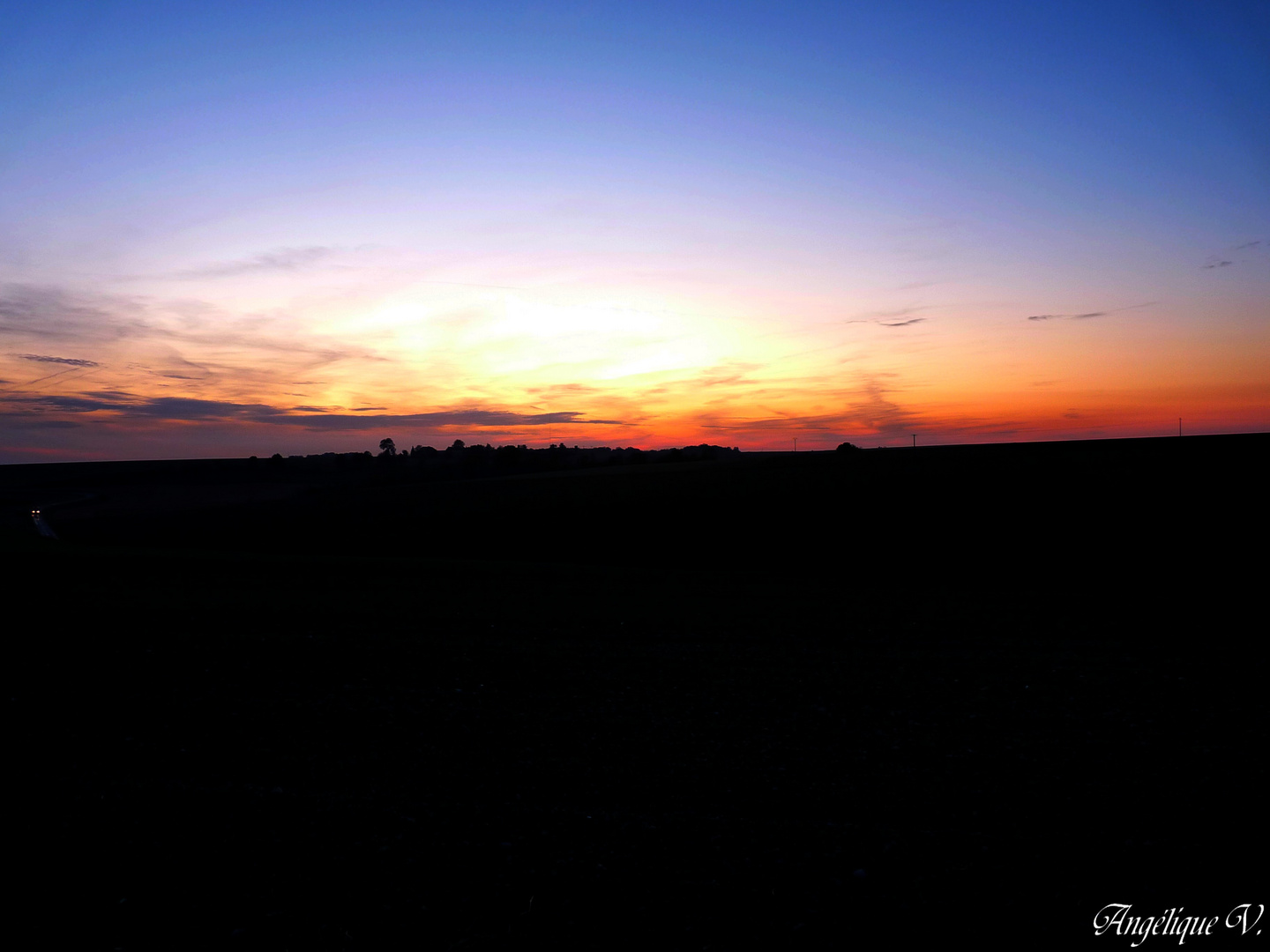 Couché de soleil d'automne