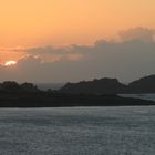 couché de soleil d'été sur la Manche