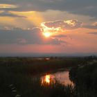 Couché de soleil en camargues